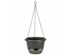 Hanging pot with irrigation system Mareta Ф30 cm. Anthracite