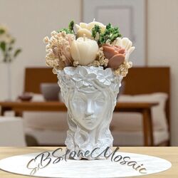 “Soul of Flowers” – Artistic Vase with Wax Blooms